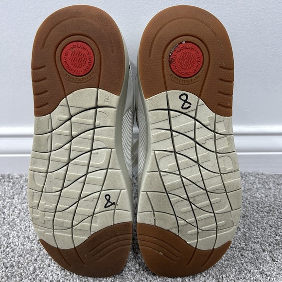 Fitflop Women's Rally Evo Leather/Mesh/Suede Sneakers Urban White Black Size 7.5 - Picture 7 of 8